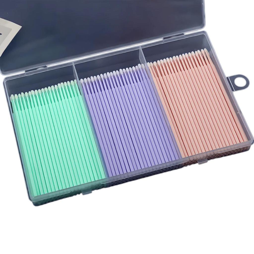 Yushangjiaren Disposable Nano Cotton Swabs (Small Size, 300 Pieces) for Eye Makeup, Lip Liner, And Detail Correction