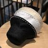 Women Fashion Lace Pearls Bucket Hat Summer Sun Protection Cap Outdoor Beach Hat