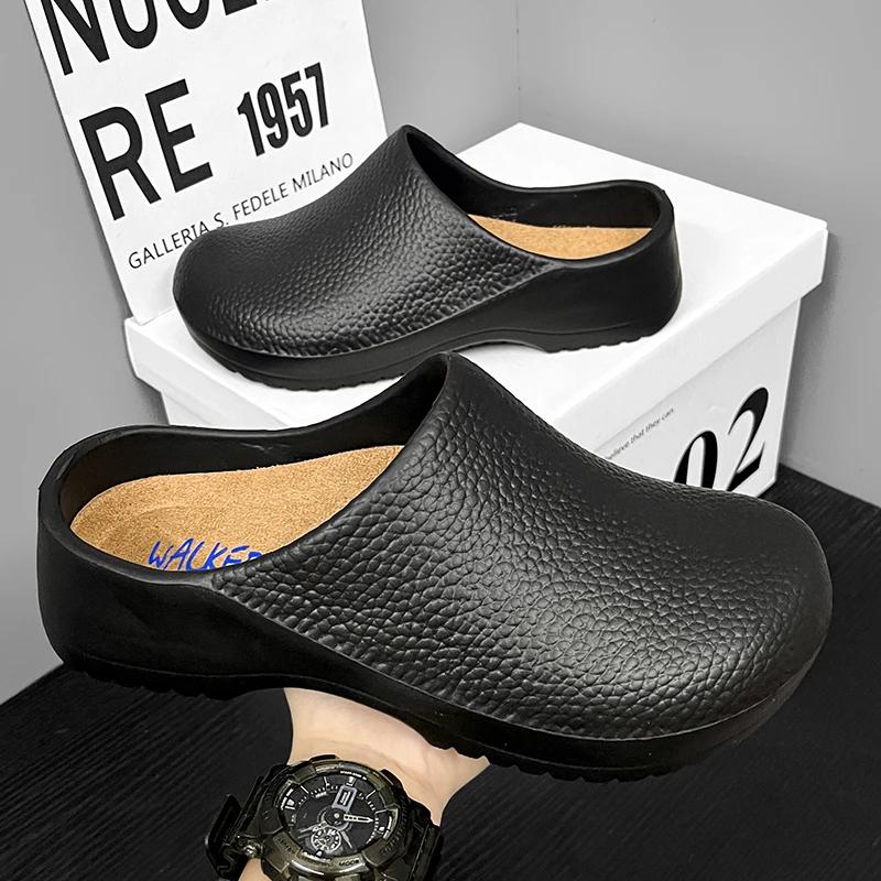 Chef Shoes Kitchen Shoes For Men Men's Summer Slippers Non-slip Oil-resistant Nurse Work Shoe Casual EVA Lightweight Soft Clogs