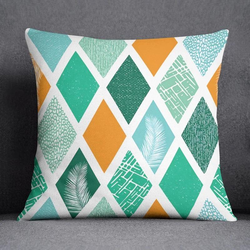 Office Living Room Home Pillowcase Simple Orange Flower Pattern Pillowcase Car Ornaments