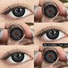 Eyeshare Colorful Contact Lens 2pcs Wusu Series Brown Lens Black Beauty Pupils Natural Look Yearly Contacts