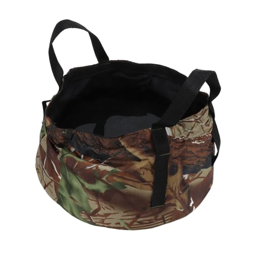 Folding Bucket, Footbath Bucket, Durable, Easy to Store, Lightweight, Polyester, Multipurpose (Camouflage) Washtub