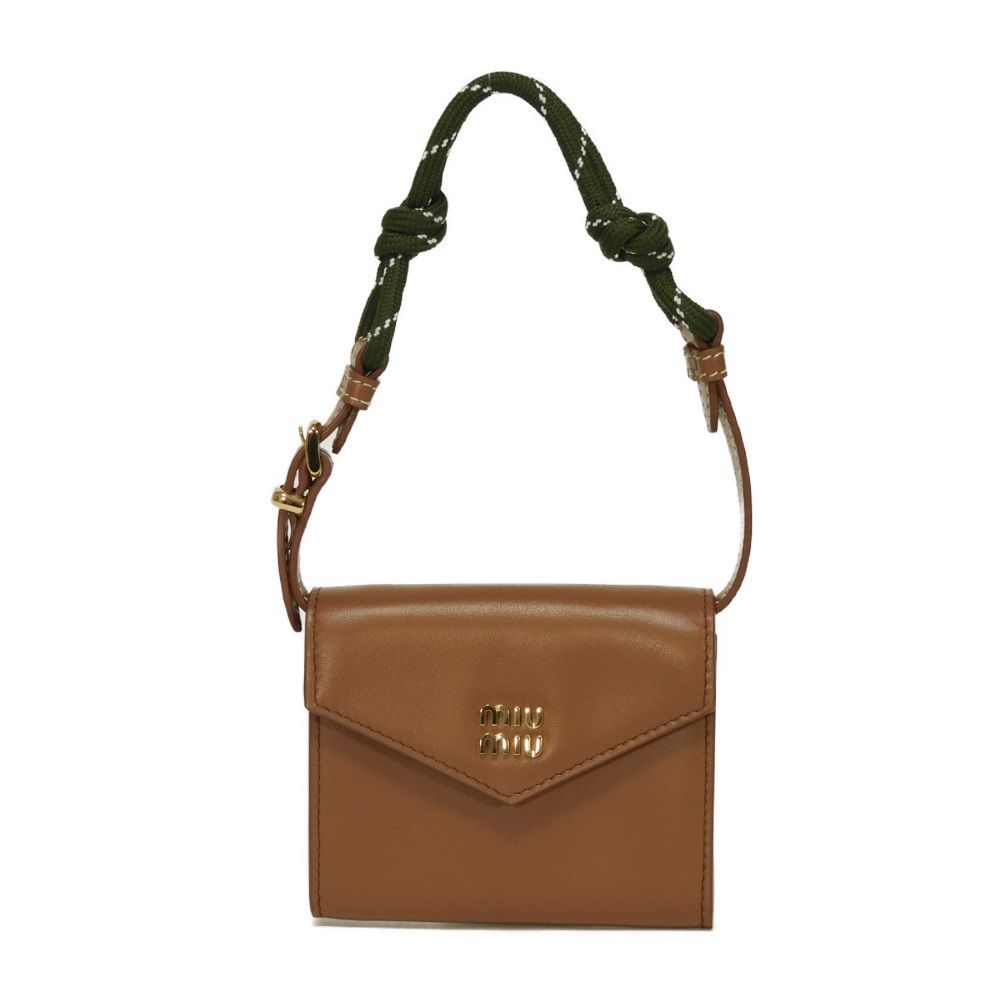 

Used 12166 Shoulder Wallet 5MT024 ACRT F04D2 7943 Current Card Case Pass Case Khaki RFID Logo Metal Cognac Women s from