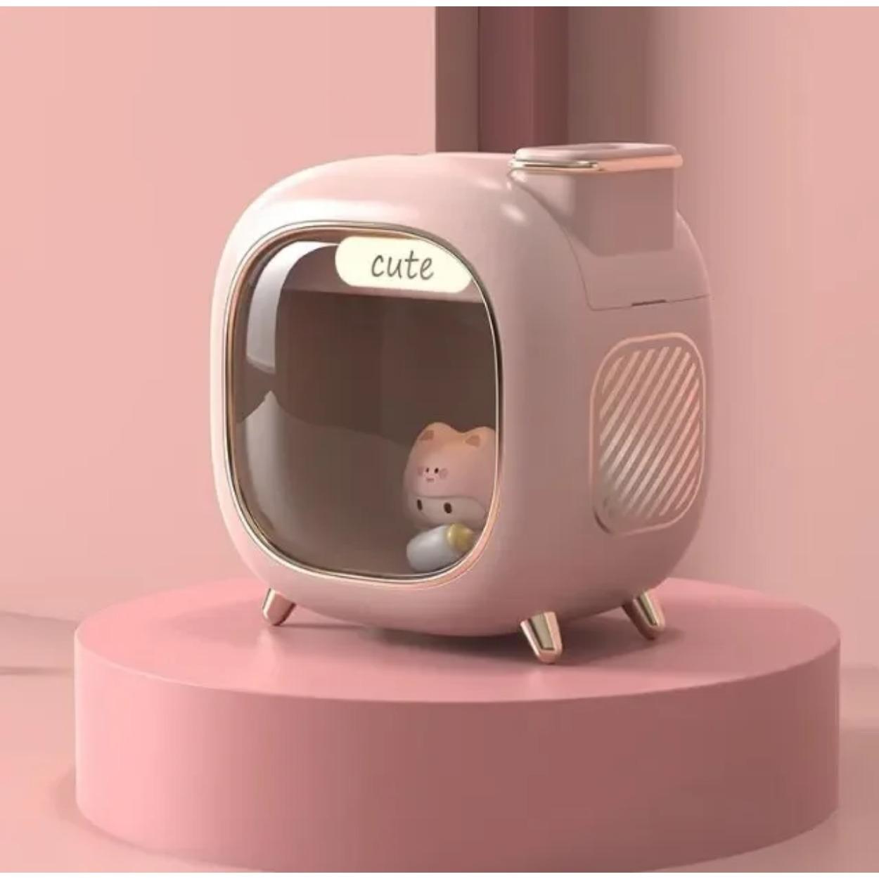 

500 мл большой емкости увлажнитель USB перезаряжаемый аккумулятор ультразвуковой увлажнитель воздуха портативная кукла милая спальня Charge розовый