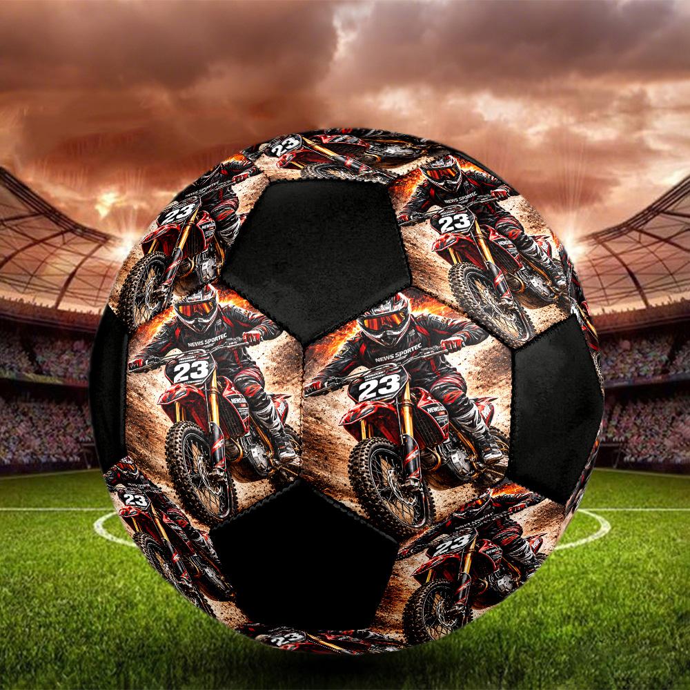 Motor trail op Indoor Soccer Ball Colorful All Ages Size 5 Machine Stitched PVC Competition Ready Durable High-Bounce