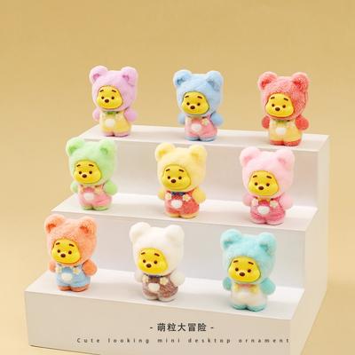 9Pcs/Set Anime Winnie Pooh Bear Figure Toy Mini Figurine Desktop Decoration Model Ornaments Toys Boys Girls Christmas Gifts