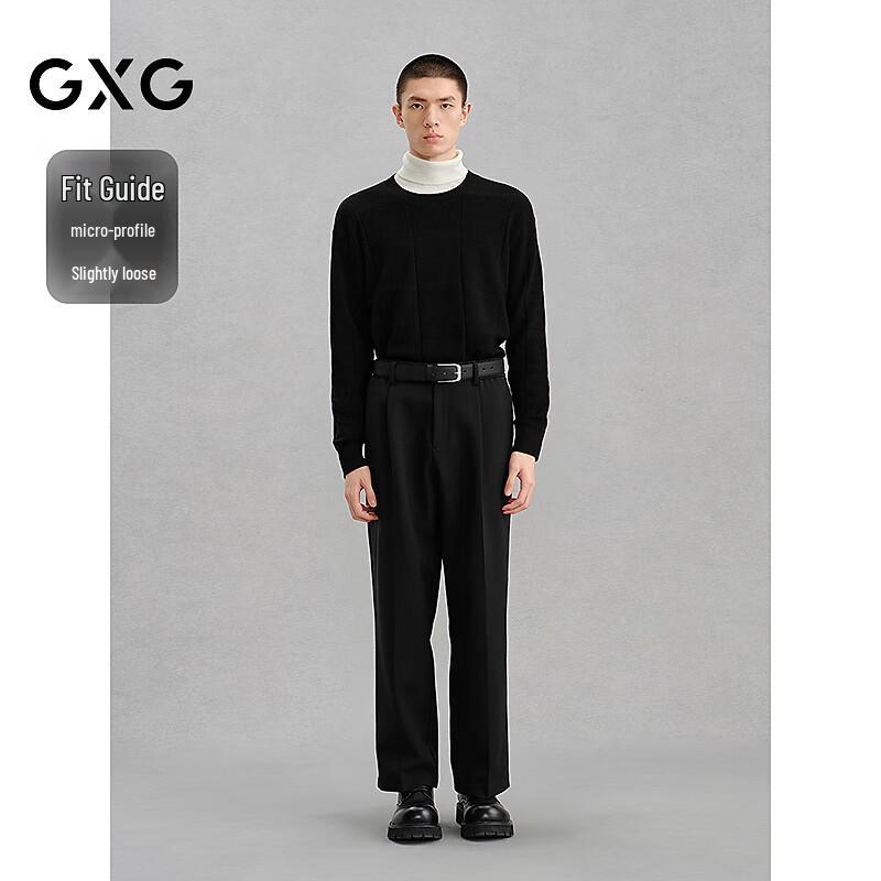 GXG Men's Black Crew Neck Commuter Sweater