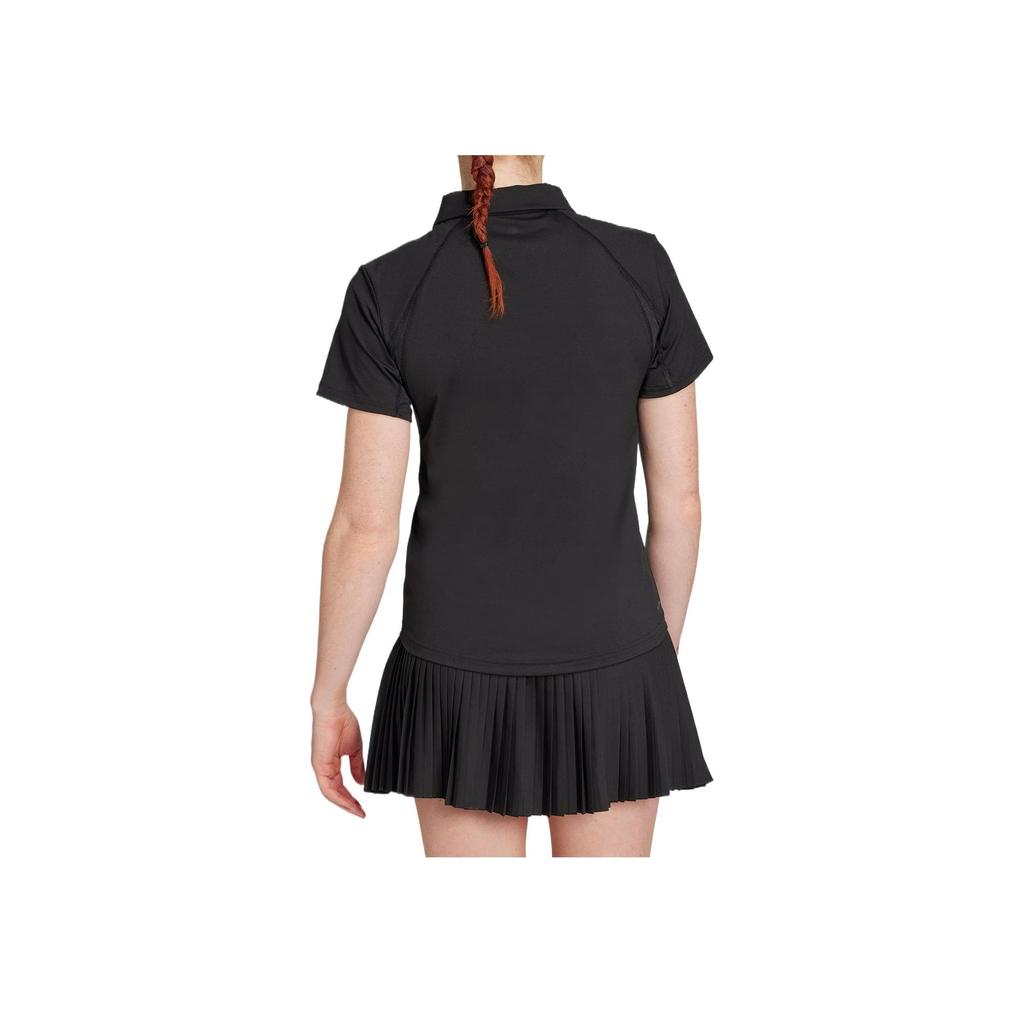 adidas Women's Black Tennis Short Sleeve Polo Shirt JZ4924