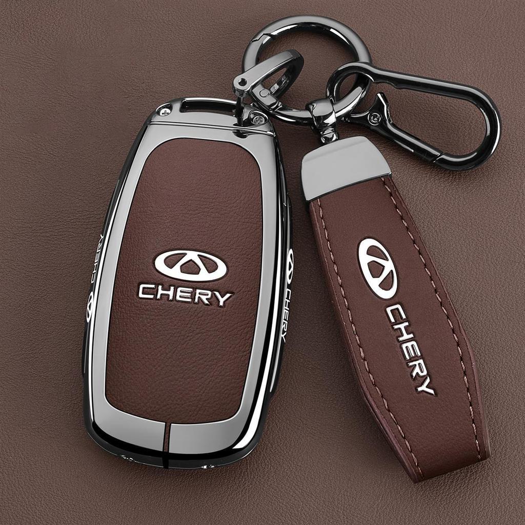 Estuche de Aleación de Zinc para Llave de Coche para Chery Tiggo 7 Pro 8 9 2025 2026 Llavero Funda Remota Bolsa Carcasa Soporte Anillo Accesorios Fob