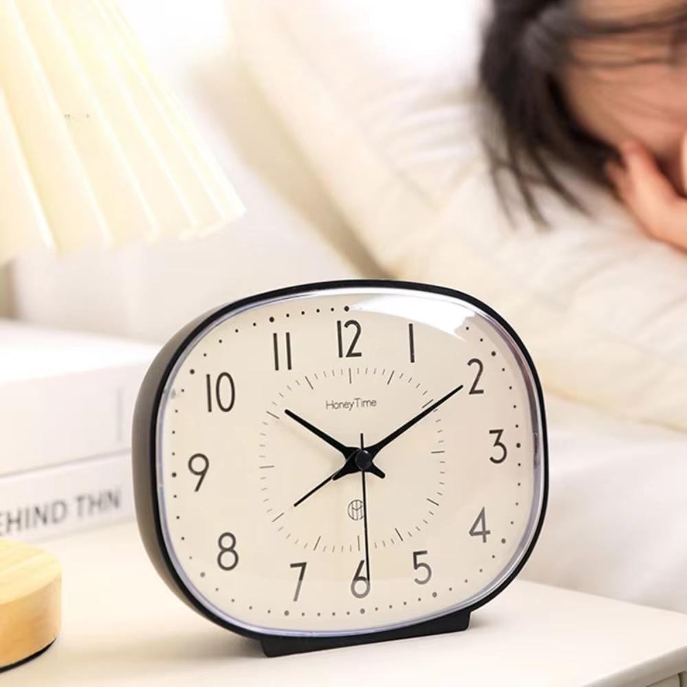 Orologio da Tavolo Piccolo Silenzioso Domestico Vintage Decorazione da Scrivania Camera da Letto Bambini Studenti Dispositivo di Sveglia Creativo Sveglia da Scrivania