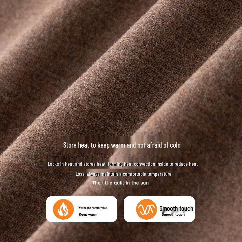 Damski kardigan z jedwabnej wełny z podszewką z polaru – Ciepły, gruby, bezrękawnik z długim rękawem na jesień/zimę na zewnątrz