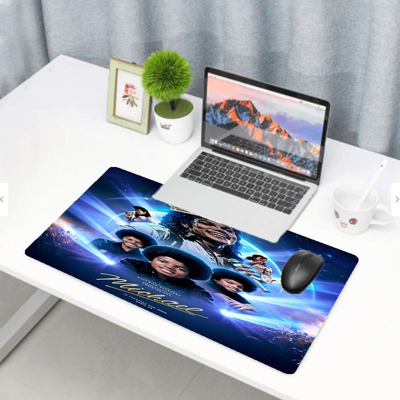 Michael Jackson Print Mouse Pad, Anti‑Slip Desktop keyboard Mat, for PC Laptop Gaming Working Daily Use, Cool Festival Surprise Gift