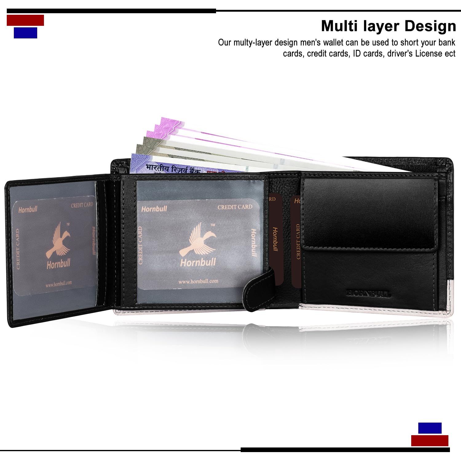 Кожаный кошелек ackson для мужчин | Брендовый качественный мужской кошелек с блокировкой — фото 6