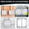 2Pieces Metal Electrical Outlet Covers 4x4Inch Zinc Alloy GFCI Box Plates for Indoor Wiring Safety and Aesthetic Designs