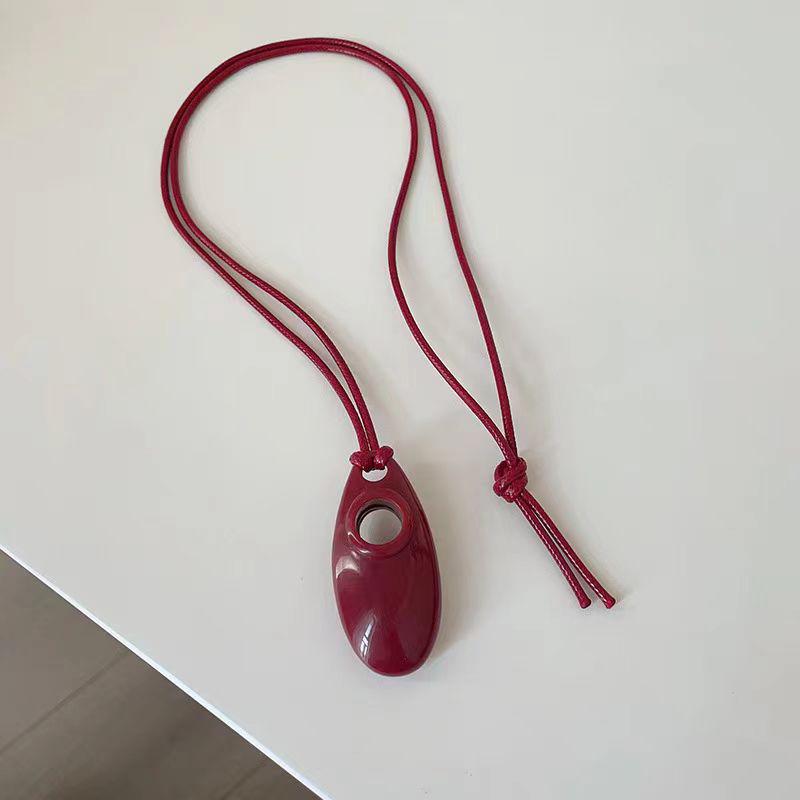 Vintage U-formad Metallhalsband För Kvinnor Långt Rep Geometriskt Hänge Tröjhalsband Accessoarer Gåva