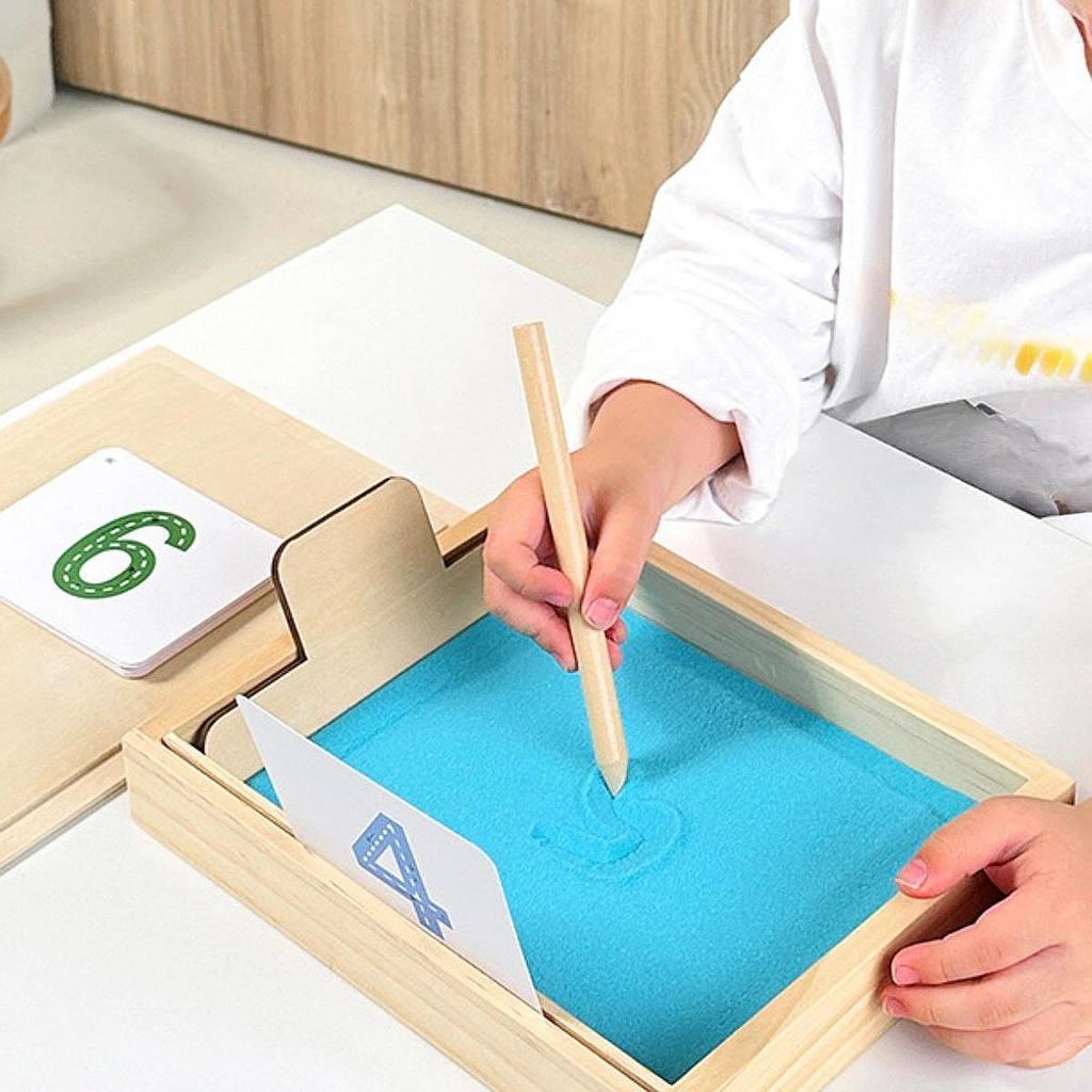 Sand Tray Educational Toys Wooden Sand Tray Learning Tool for  Painting Training Classroom Drawing