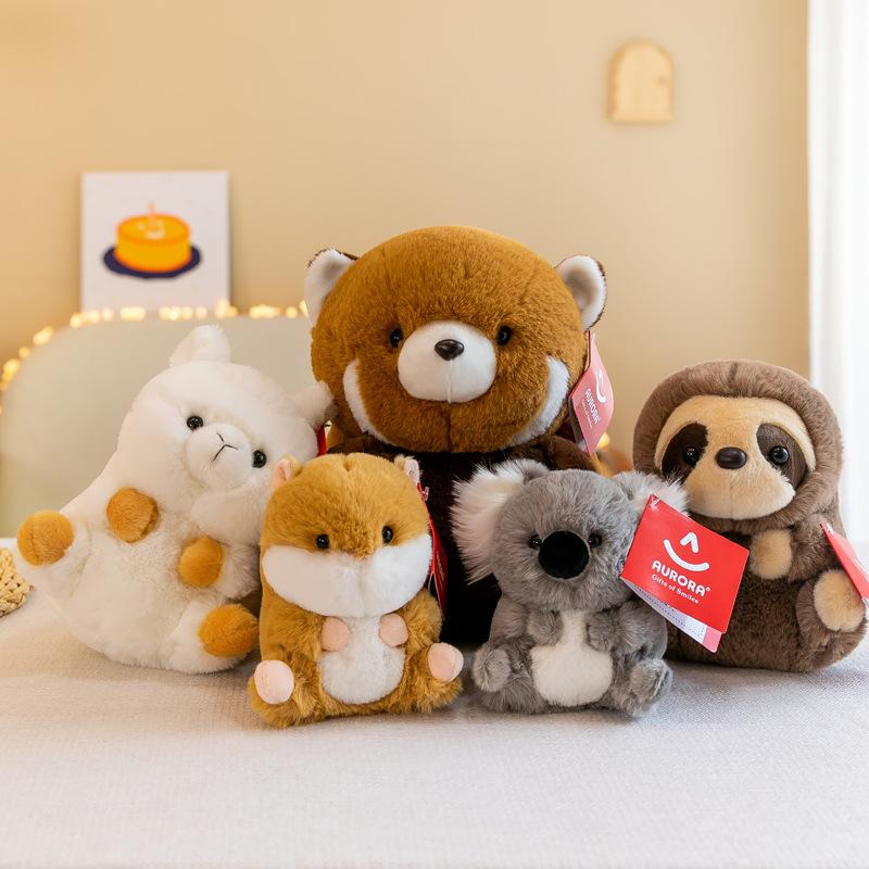 Cute Nest Series Plush Toys Hamster Sloth Doll Dinosaur Alpaca Doll Children's Companionship Gift