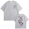 2026 Summer Anatomical Heart Fluid Line Art Double Sided Graphic White Tshirt Unisex Oversized Clean Fit Streetwear Cotton Tee