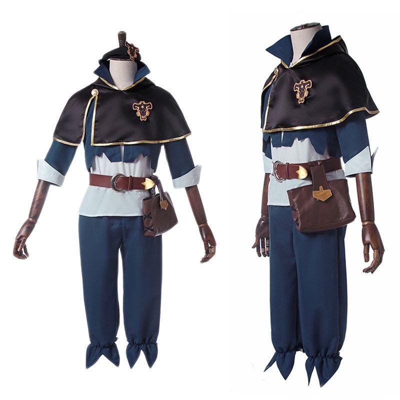 Amazon Black Five-Leaf Clover Cosplay Asta Asta Cosplay Costume Cloak Full Set