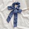 Elegant White Bow Headband with Long Ribbon for Women