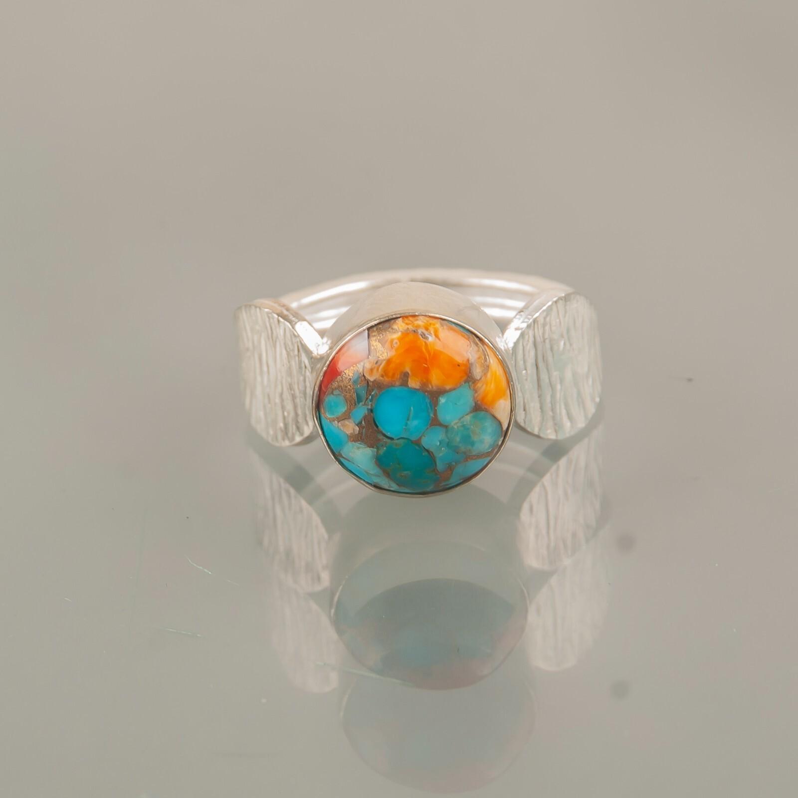 

Rare Spiny Oyster Gemstone 925 Sterling Silver Jewelry Handmade Beautiful Ring RR-1-28 13