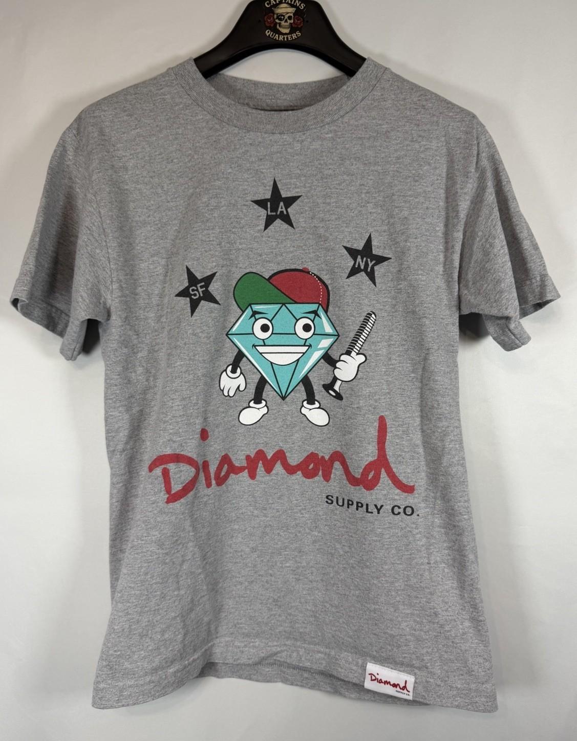 Diamond Supply Co. Men s Graphic Print Cotton Gray Size Small Unisex T-Shirt S