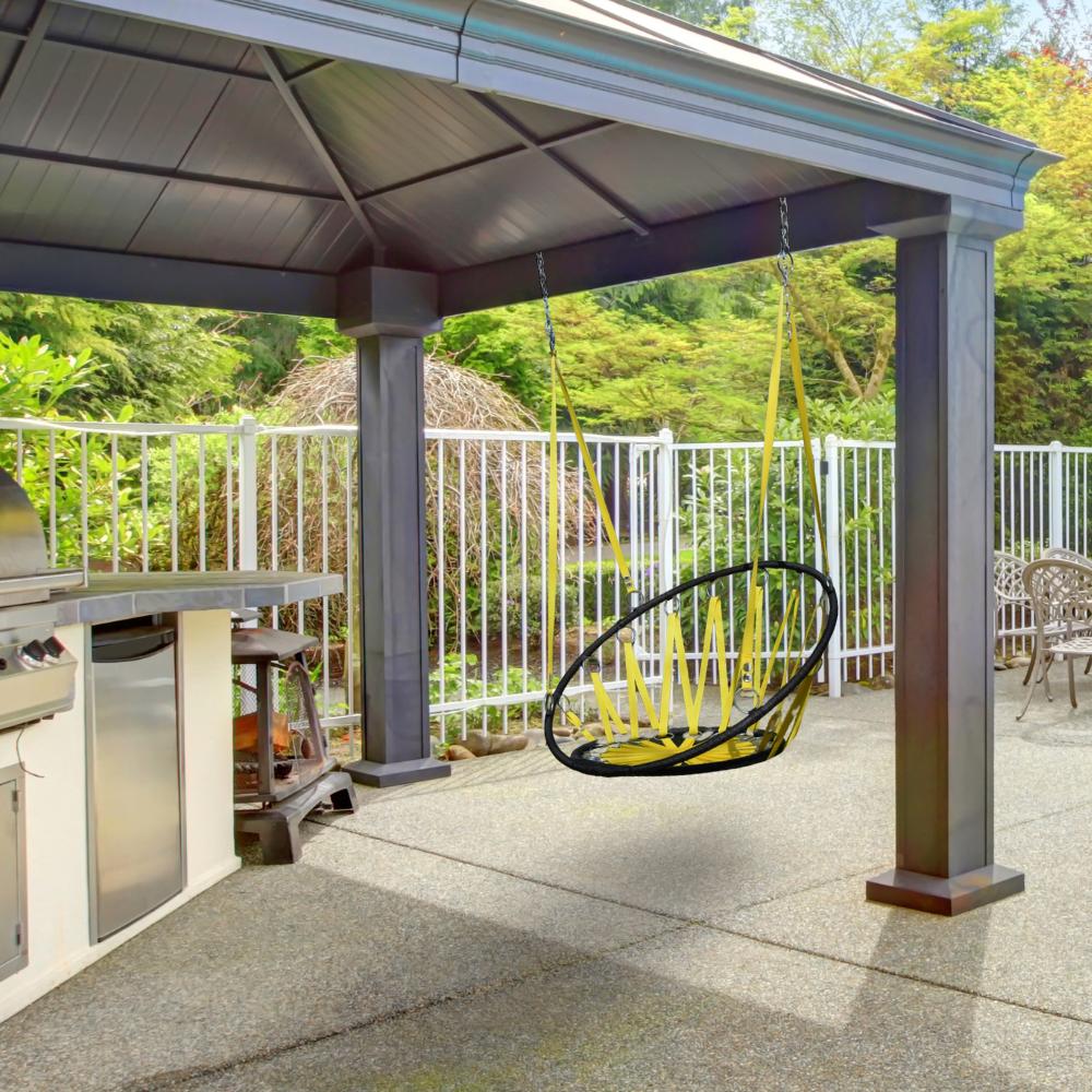 Swing, garden hammock, hanging chair with backrest, rocker