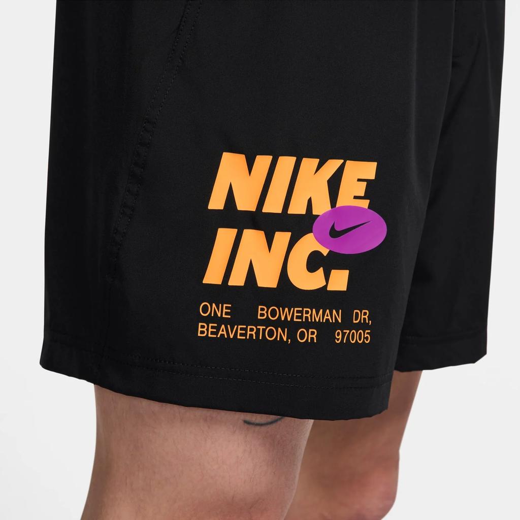 Nike Letter Lace-Up Mid-Waist Loose Casual Shorts Men shorts Black FN3993-010