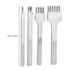 4 Stück DIY Lederhandwerk Werkzeuge 3mm Abstand Leder Lochzange Stichstanze Werkzeug 1+2+4+6 Zinken