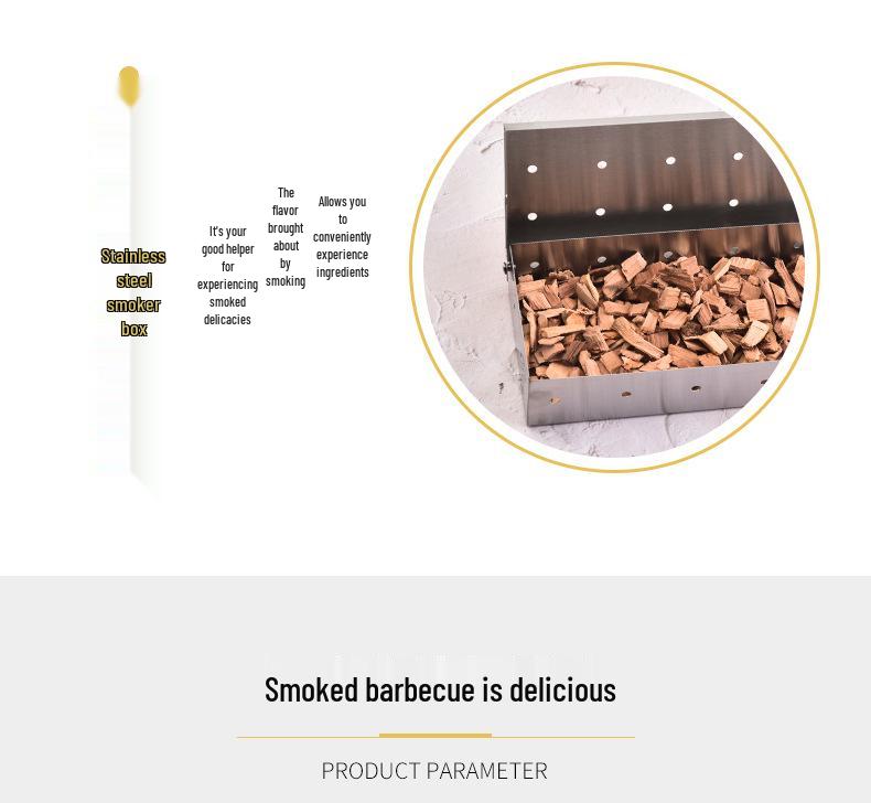 Nerezový venkovní BBQ udící box na maso a ovoce