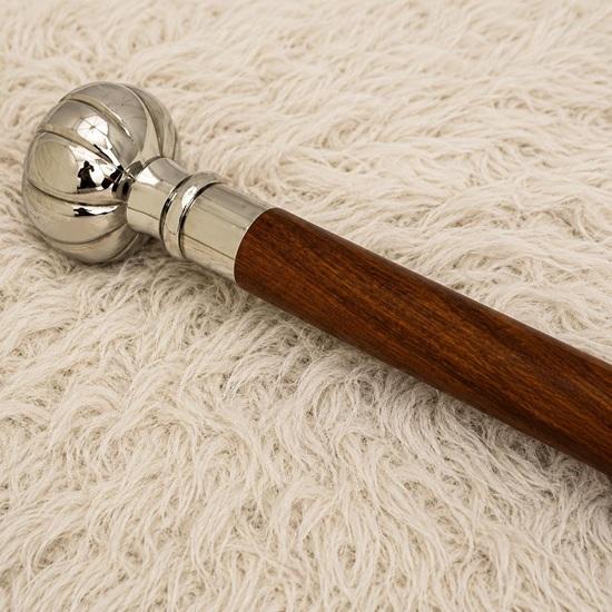 Handcrafted Brass Fluted Knob Walking Cane 93.98 cm Polished Victorian Rosewood Shaft Gift Item