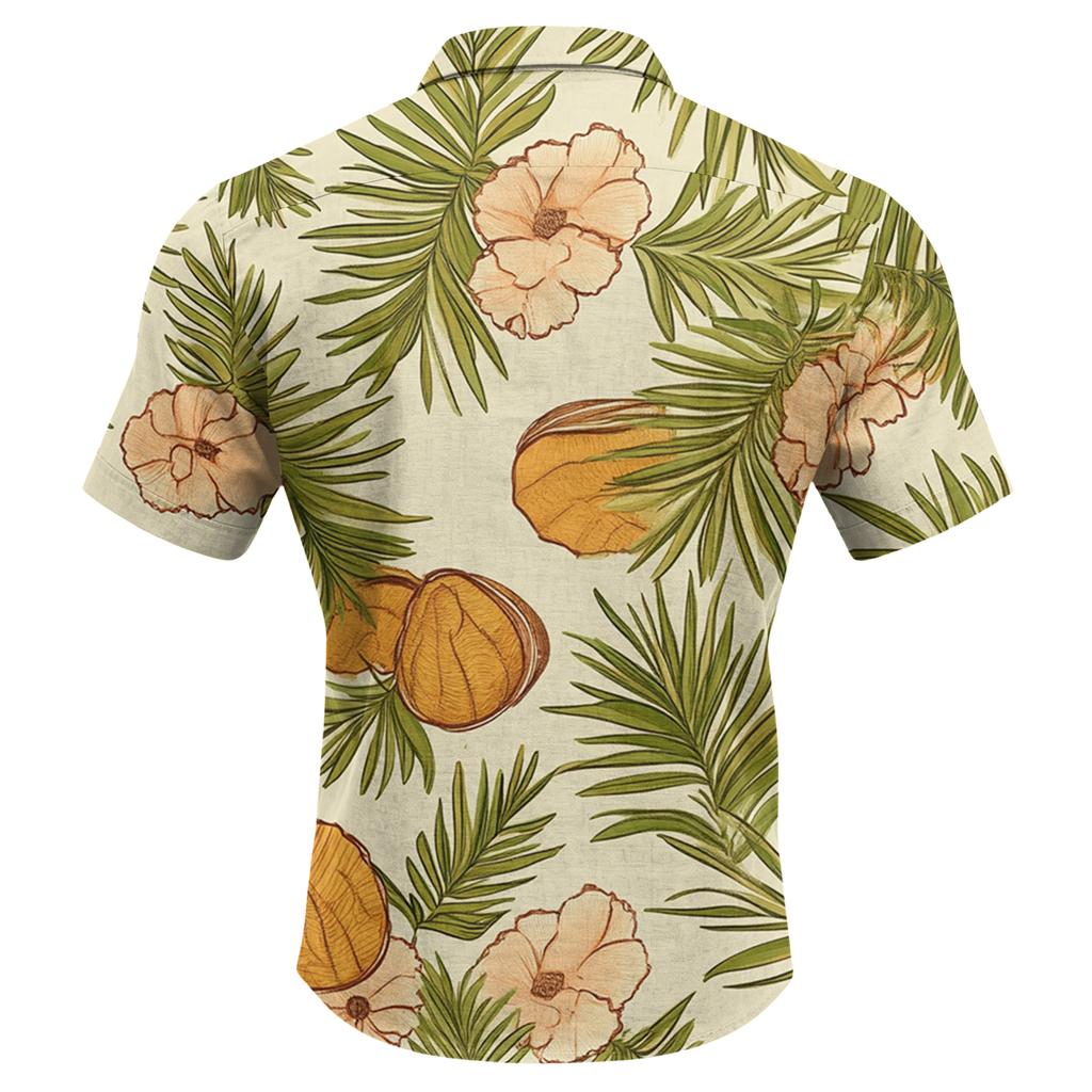 Men's Casual Fashion Printed Short-Sleeve Shirt
