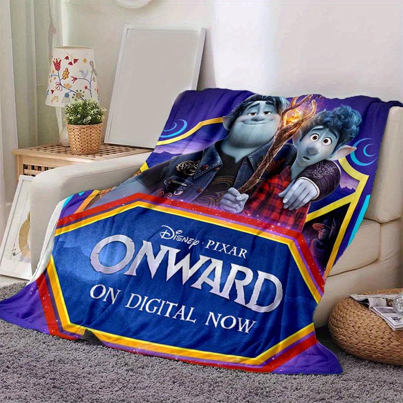 1pc, Disney Pixar Onward Merchandise: Blue Home Decor Blanket Perfect for Couch, Bedroom, Living Room, Travel, Camping