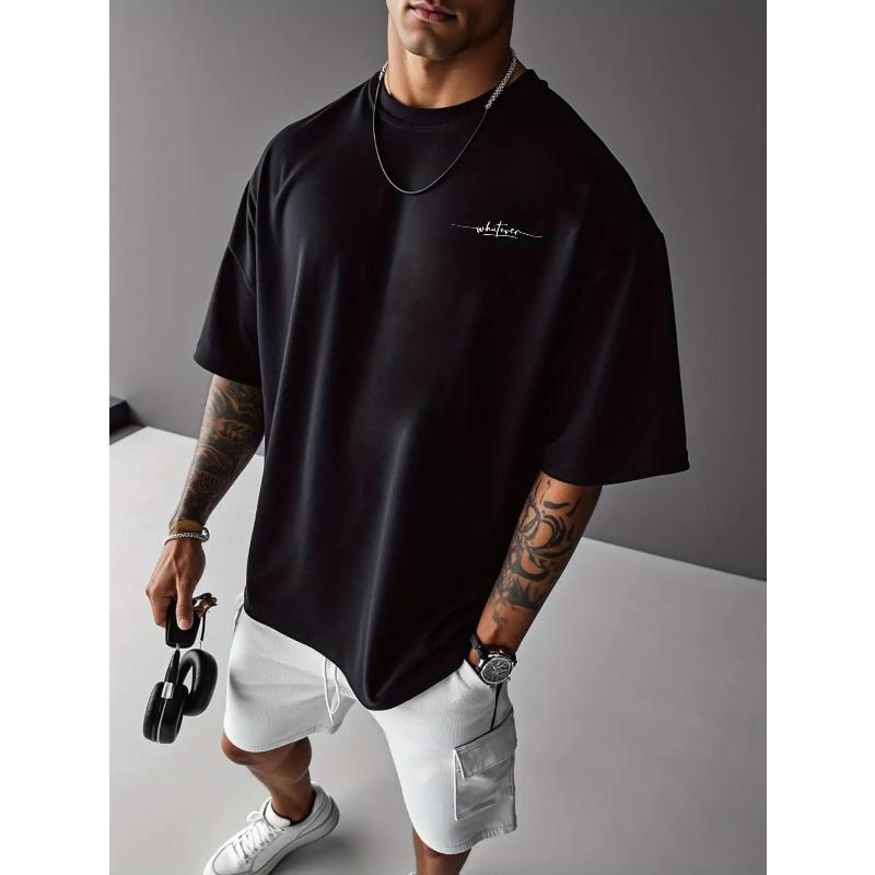 Men's Casual Short-Sleeve T-Shirt- Comfort Fit Summer Back Print, Loose Size, Crew Neck Top, Versatile Fashion, Comfortable Fabric