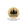 100-500pcs Brown Christmas Labels Sealing Sticker Aesthetic Kraft Paper Thank You Stationery Supply Decorative Scrapbook