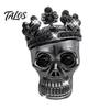 Car Odor Eliminator Crown Skull Air Freshener Vent Clip, Fragrance Diffuser, Metallic Holiday Gift for Owners Gothic Auto Interior Decoration
