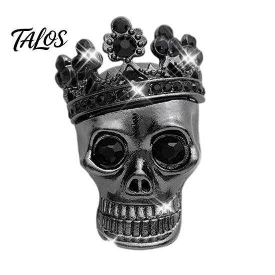 Car Odor Eliminator Crown Skull Air Freshener Vent Clip, Fragrance Diffuser, Metallic Holiday Gift for Owners Gothic Auto Interior Decoration