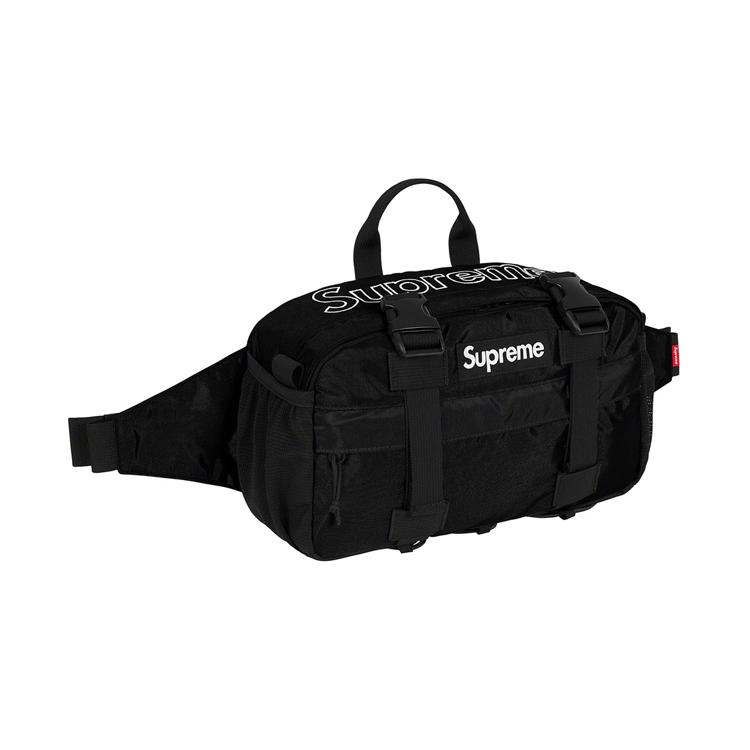 New Supreme Nylon Fabric Sling Bag, Crossbody Bag, Fanny Pack Regular Men's Black SUP-FW19-109