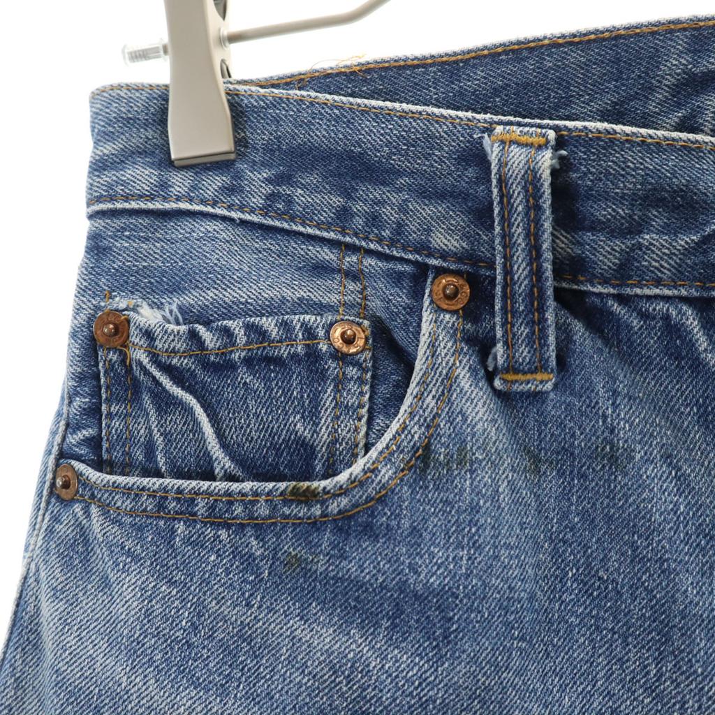 Levi's 70s Red Selvedge 66 Early Small E Vintage Button Back 6 Denim Pants Women Used