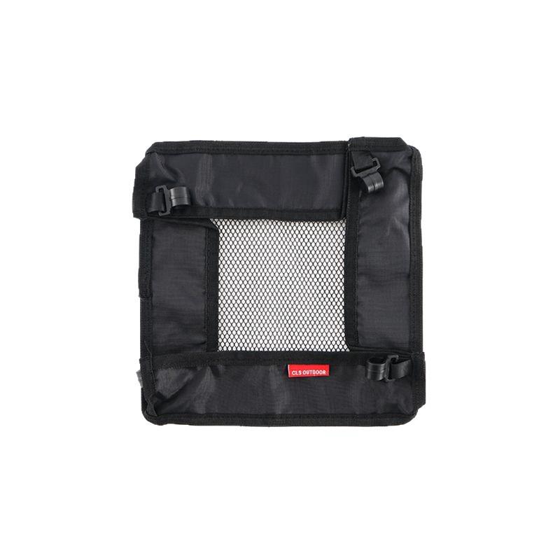 Folding Outdoor Table with Hanging Mesh Storage Basket for Camping and Picnics