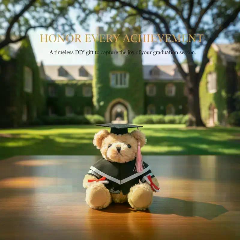 Graduation Suit Fits 30Cm Plush Bear Clothes Accessories Multiple Colors Cloth Graduation Dress Dolls Clothes