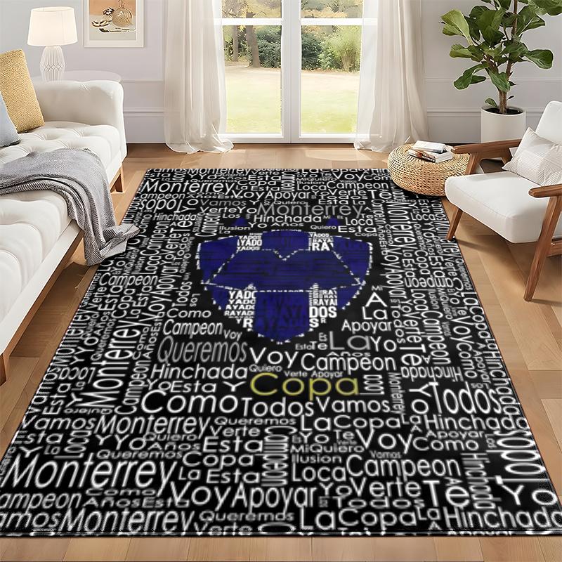 Club de Futboll Monterrey ICON Carpet Door Mat for Living Room or Bedroom Protective Mat Under Chair Office Decoration Christmas Gift Birthday Present