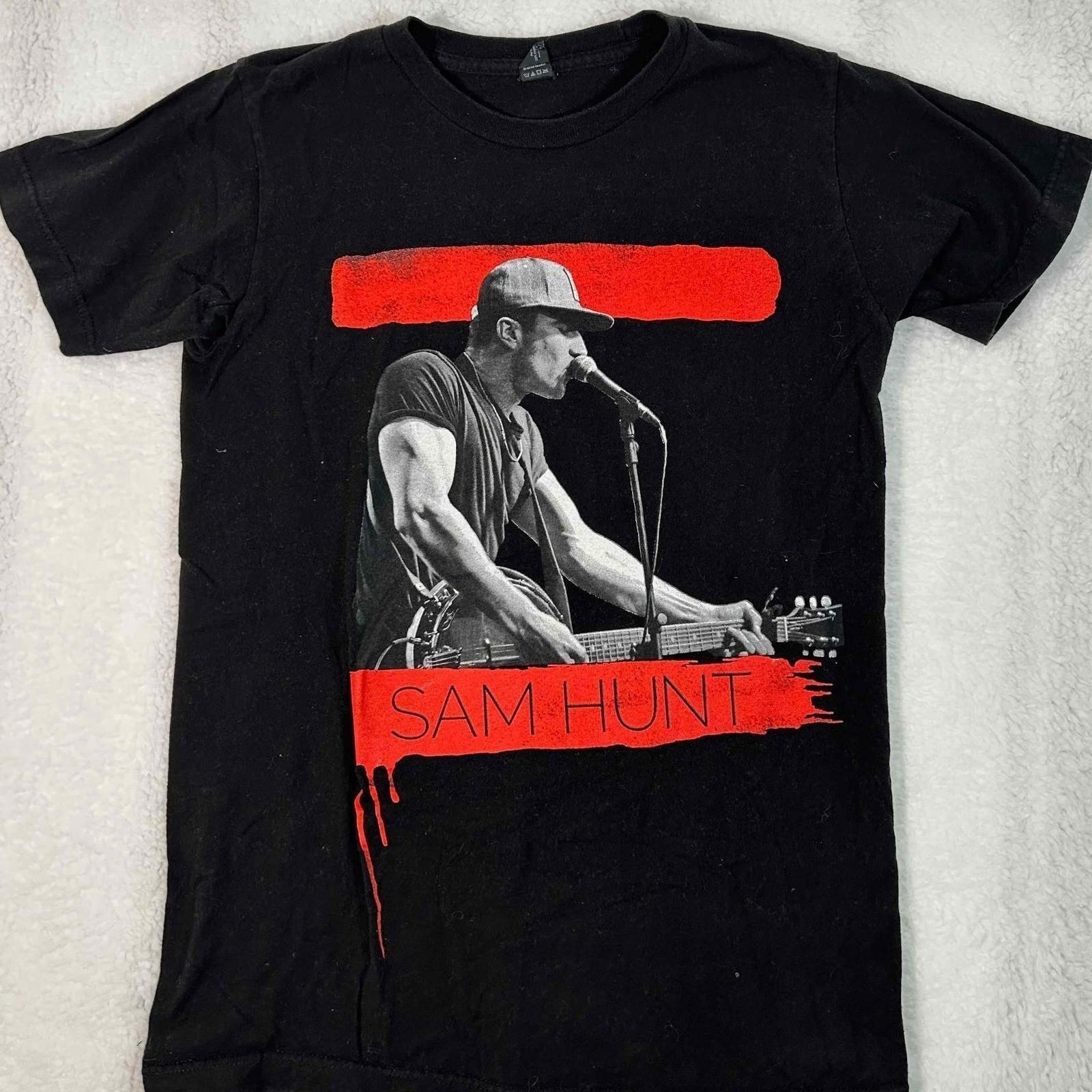Sam Hunt Summer 2015 Tour Mens Small Black Graphic Band Tee Short Sleeve Unisex T-Shirt L