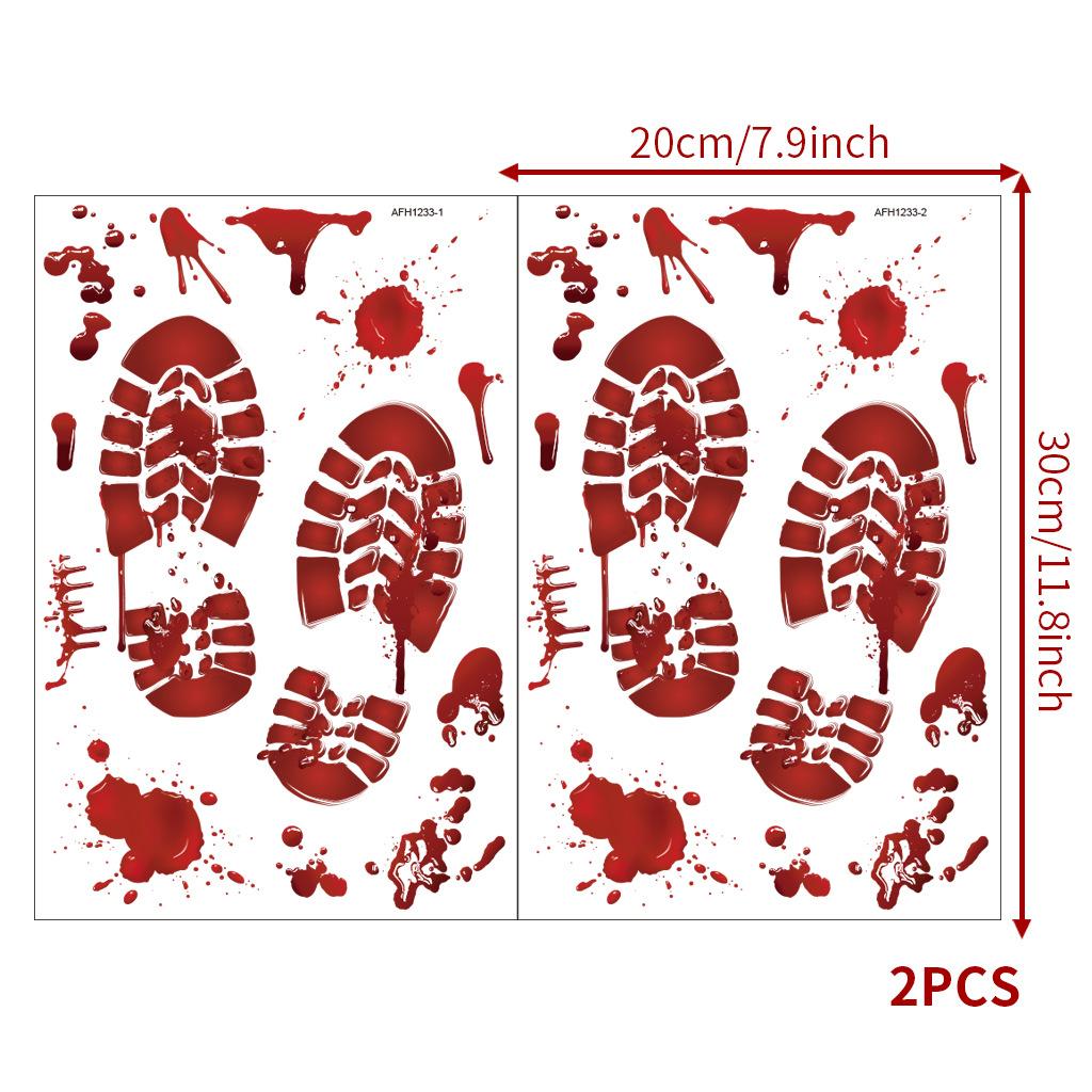

Окно Ванная комната Тень Стекло Наклейка на стену Хэллоуин Декор Хэллоуин наклейки ужас кровь рука нога печать наклейки на дверь AFH1233 ：35G 20X30cmX2pcs