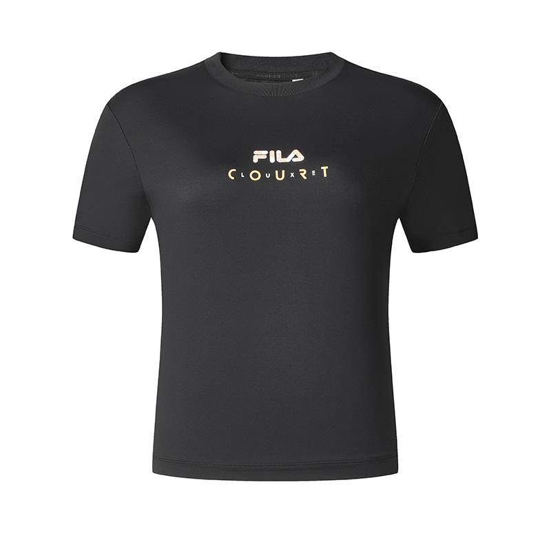 

New FILA T Shirts Women s Dark Current Black A11W423124FBK 160/80A/S