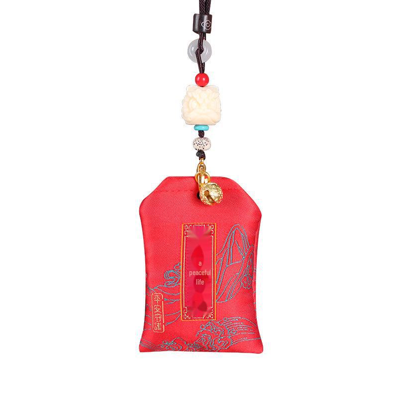 Traditional Lion Awakening Car Pendant: Auspicious Blessing Sachet for Men and Women, Ensuring Safety On Rearview Mirror, Popular Douyin Gift