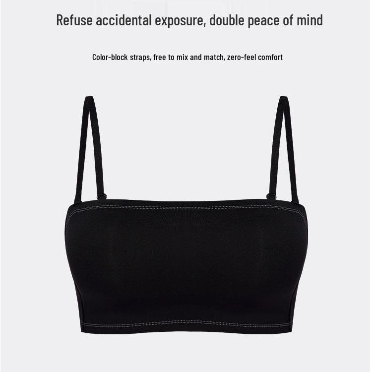 Women's Seamless Strapless Push-Up Bra: Anti-Exposure, Wireless, Sexy U-Back, Ideal for Small Breasts, Summer Thin