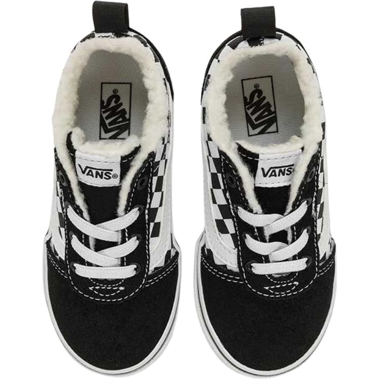 Vans Ward Slip-On Comfortable Versatile Durable Low-Top Toddler Shoes Baby Shoes Black White VN0A5KY8Y28