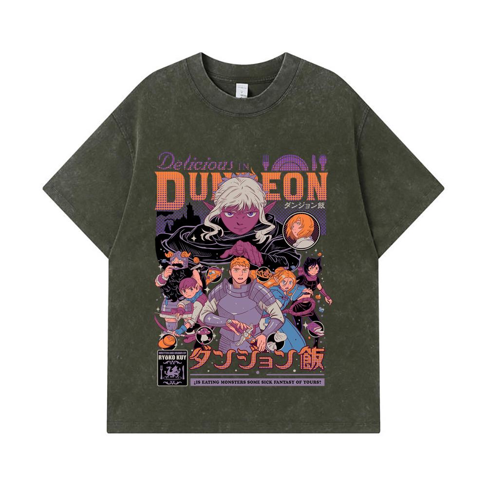 

275 GSM Washed T-shirts 100% Cotton Delicious in Dungeon V2 Print Unisex Heavy Cotton T Shirt S