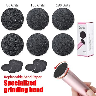 60 PCS/Lot Replacement Paper Accessory For Electric Foot Callus Remover Tool Pedicure Tool Foot File Sandpaper Disk Sanding